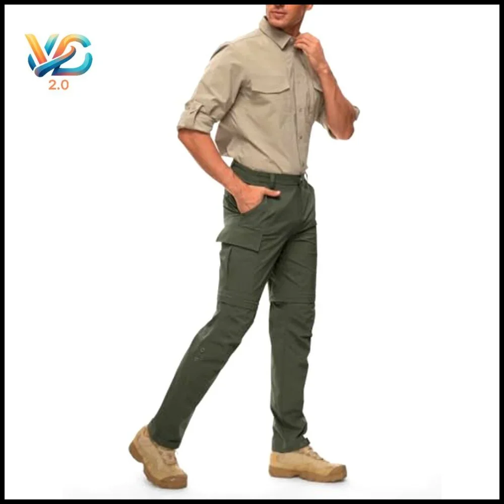 Men's Convertible‎ Hiking Pants Quick Dry Zip Off Cargo Lightweight Outdoor